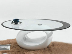 创意家具烤漆茶几 椭圆形玻璃桌钢化 小户型简约现代客厅个性组装