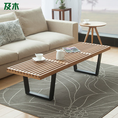 及木家具 北欧现代 简约 客厅现代床尾凳 换鞋凳 实木大茶几CJ005