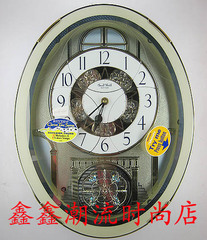 RHYTHM日本丽声钟4MH787梦幻客厅挂钟音乐报时创意现代时钟挂壁钟