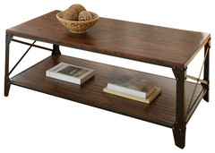专柜正品美式乡村铁艺休闲桌复古做旧茶几边桌创意方形实木桌子