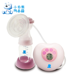小白熊电动吸奶器按摩挤奶器孕产妇吸乳器液晶屏9段吸力调节0882L