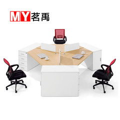 三人位办公桌上海办公家具职员桌板式员工桌屏风工作位简约电脑桌