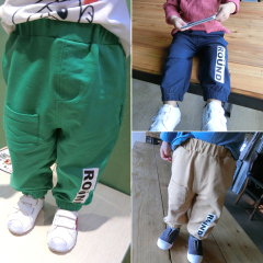 【阿小轩】婴幼儿毛圈收脚运动裤儿童纯棉长裤 男童裤子新款童装