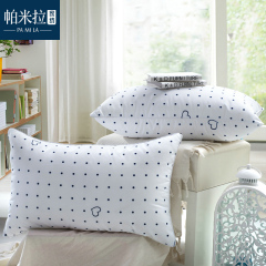 可水洗压缩枕头枕芯 羽丝绒枕头芯单只舒适印花枕头一对拍2