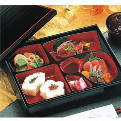 新款耐高温日式带碗便当盒 商务套餐盒寿司盒饭盒 快餐盒30*24*6