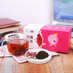 鹏翔 玫瑰花茶红茶组合茶包花草茶玫瑰花茶叶红茶袋泡茶50g 包邮
