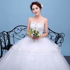 婚纱礼服2016新款韩式抹胸新娘齐地结婚大码修身显瘦大码女秋冬季