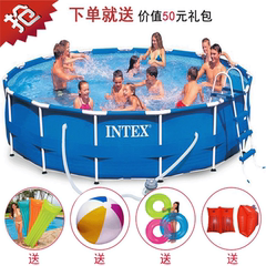 包邮INTEX超大管架水池 家庭游泳池 儿童成人小孩戏水池 配件全齐