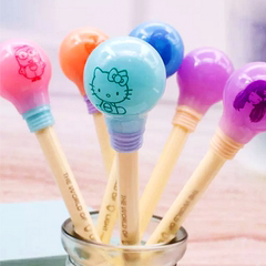 韩国文具花花姑娘叮当猫大白kitty猫小黄人中性笔灯泡造型水笔