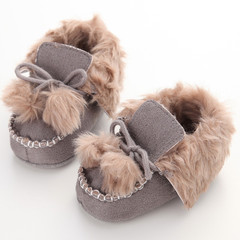 0-3-6-12个月婴儿鞋子软底靴子冬季宝宝棉鞋男女新生幼儿雪地靴