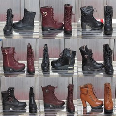 韩版特价清仓冬季女靴防水台女鞋坡跟短筒靴棉靴尖头靴子马丁靴