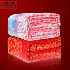 安格薇毛毯加厚法莱绒毯床单冬季双人珊瑚绒盖毯单人云貂绒毯特价