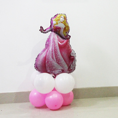 宝宝生日儿童气球派对套餐公主米奇气球矮墩卡通主题布置气球装饰