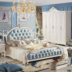 卧室家具组合套装卧室家具成套六件套实木奢华欧式床 衣柜 梳妆台