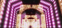 C70金色图腾时空隧道动感炫丽光门婚礼环节LED大屏幕背景视频素材