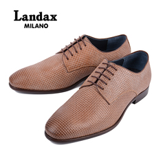 Landax意大利手工鞋 进口商务休闲皮鞋 真皮男鞋 男士休闲商务鞋