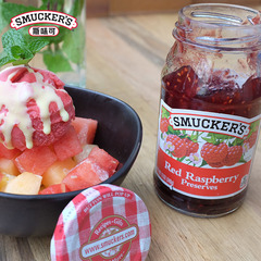 SMUCKER'S斯味可 覆盆子果肉果酱 刨冰圣代酸奶面包早餐果酱 340g