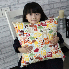 韩式可爱卡通全棉沙发抱枕 舒适加厚靠垫套/抱枕套儿童午睡枕定做