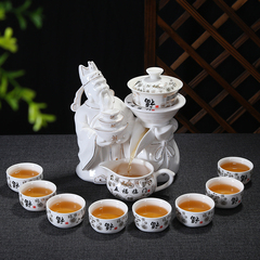 洞藏楼 功夫茶具套装陶瓷创意办公室自动茶具套装特价茶道茶海