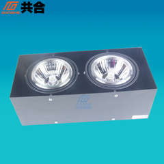 共合COB明装格栅灯30W/40W双头豆胆灯led射灯可调节角度