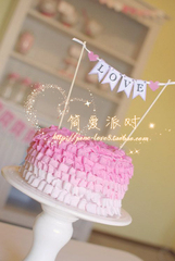 新品热卖蛋糕插旗蛋糕创意装饰婚礼创意装饰用品生日派对布置用品