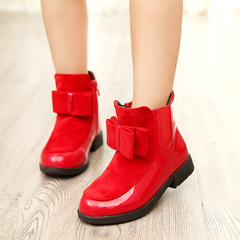 女童靴子2016秋冬季童鞋加绒公主鞋韩版中大童短靴儿童马丁靴女