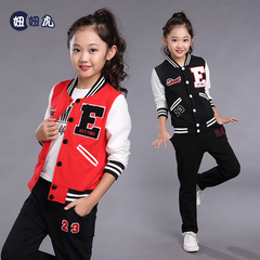 女童春秋套装2016韩版棒球服女大童11-13岁中大童棒球服秋装2件套