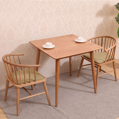 全豪餐桌椅组合家用长方形餐桌全实木橡木小方桌小户型拉伸饭桌子