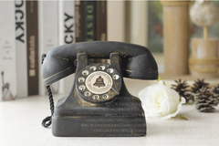 复古树脂电话机模型摆件 影楼摄影道具 橱窗酒吧装饰工艺