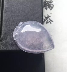 特价！G307207【国翠珠宝】冰种紫罗兰翡翠桃子挂件