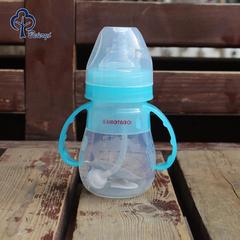 小淘气防摔婴儿硅胶奶瓶 宽口径新生儿宝宝奶瓶 硅胶防胀带气手柄