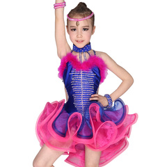 2015儿童拉丁舞裙女童少儿拉丁舞服装新款演出服表演服比赛服女童