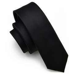 黑色经典韩版休闲时尚职业正装商务潮男士小领带英伦纯色窄版5cm