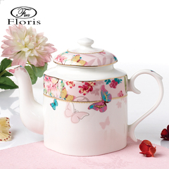 英式田园下午茶花茶具陶瓷骨瓷欧式大容量泡茶壶过滤咖啡壶冷水壶