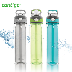 Contigo康迪克 双层运动吸管水杯水壶 创意便携成人带吸管杯子