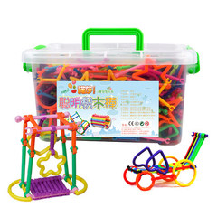 塑料积木儿童玩具男孩益智拼装女孩 1-2-3-6周岁4岁10聪明积木棒