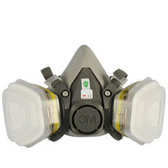 正品3M 6200防毒口罩防有机无机酸性气体防毒面具面罩防尘配6057