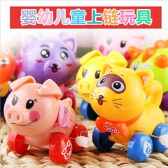 发条猪/猫/Q版鳄鱼 上链玩具 可爱小猪会走路的 婴幼儿童发条玩具