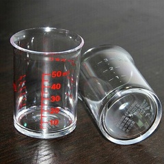 带刻度量杯烘焙量杯50ml日本KM加厚量杯树脂量杯液体量杯子工具