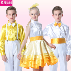 茉莉花开-新款儿童合唱服六一少儿演出中学生小学生表演服装黄H22