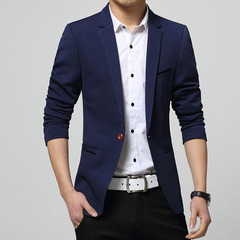 韩版青年修身型小西装 男款商务西服外套 男士休闲上衣潮薄款