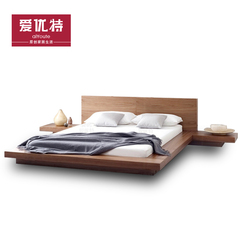 榻榻米床 现代简约1.8米双人床1.5m原木色婚床 卧室家具软靠矮床