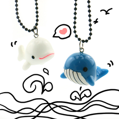 卡通项链毛衣链海豚鲸鱼卡通吊坠可爱项链海洋动物软妹子出口日本