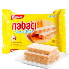 进口零食 丽芝士纳宝帝奶酪威化饼干58g nabati那巴提威化饼干