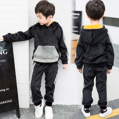 男童秋冬装套装2016新款加绒加厚运动小孩卫衣童装中大童儿童衣服
