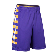 包邮ELITE男子季节精英紫黄条纹速干透气宽松运动五分篮球大短裤