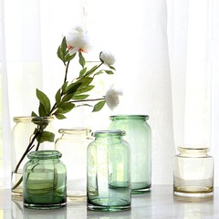 迪斯库手工玻璃花瓶花插 新经典现代简约美式欧法式乡村田园花器