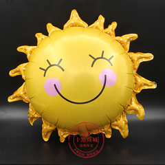铝箔铝膜气球 氢气球  婚礼生日派对 太阳花 太阳公公 笑脸太阳花