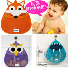 婴儿浴网 浴兜 宝宝洗澡卡通动物造型收纳袋 带挂钩网状浴室挂袋