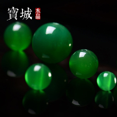 【宝城】天然绿玉髓水晶散珠 DIY手链项链饰品串珠材料半成品批发
